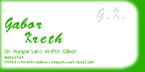 gabor kreth business card